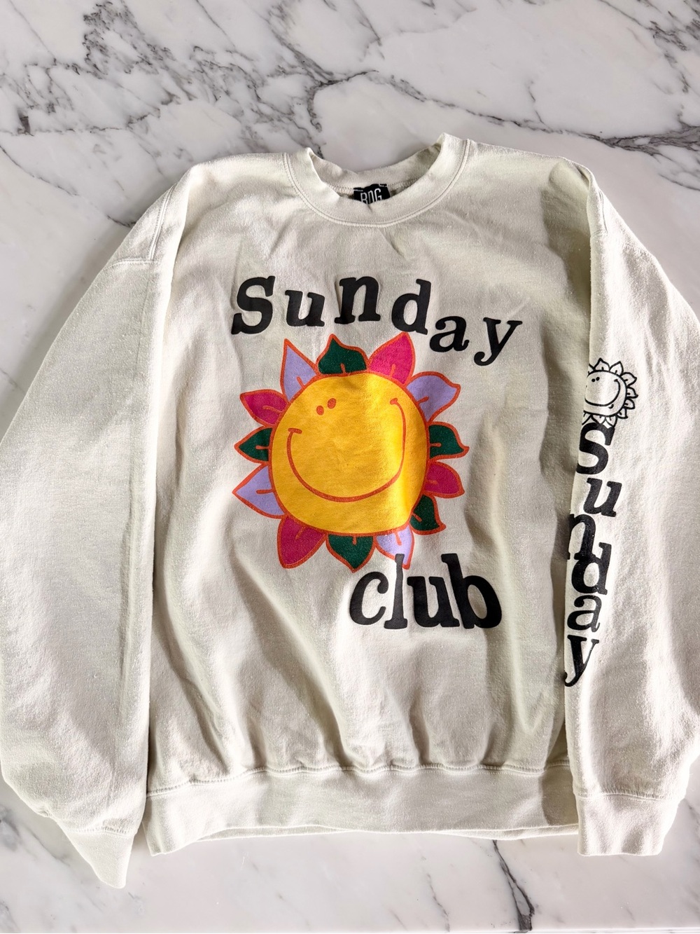 Urban Outfitters Sunday Club Sunflower Graphic Crewneck Sweatshirt